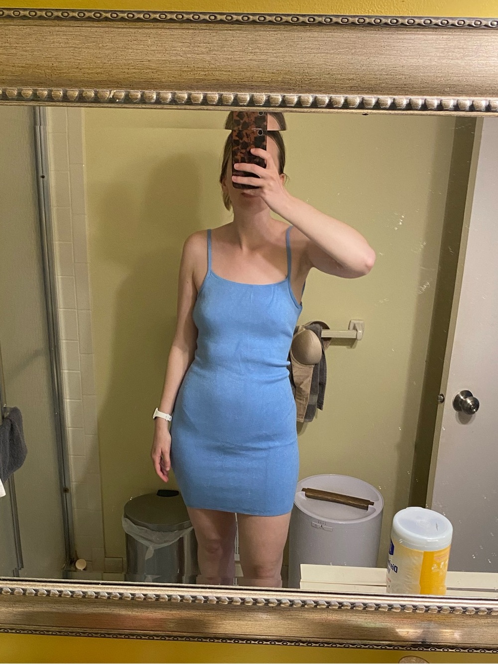 Abercrombie & Fitch Light Blue Spaghetti Strap Mini Dress